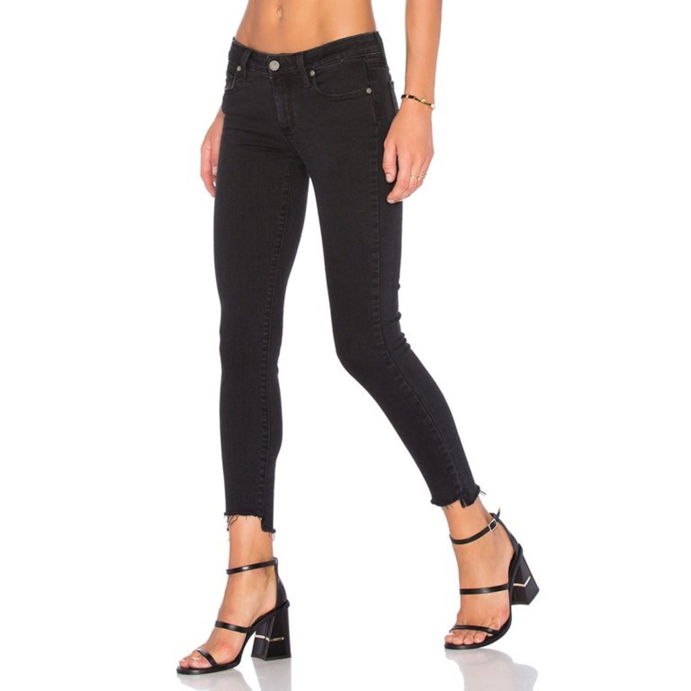 PAIGE Verdugo Ankle Black Crow Super Distress Jeans